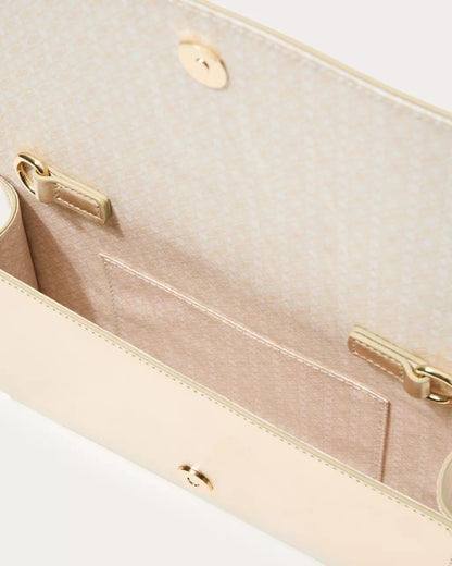 Lilly Pulitzer - Brit Leather Logo Clutch - Gold Metallic