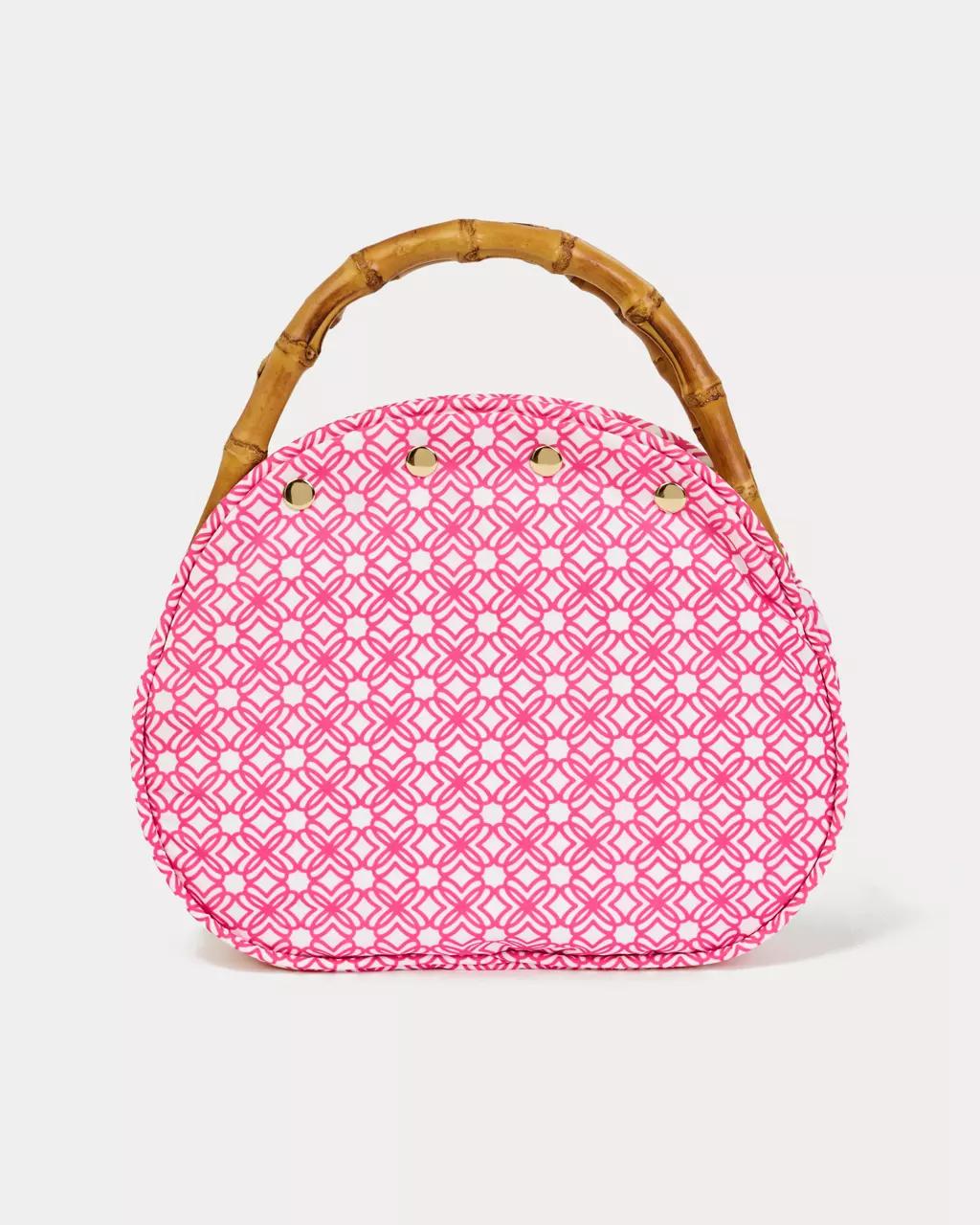 Lilly Pulitzer - Breakers Bamboo Bermuda Bag - Passion Fruit Pink X Resort White