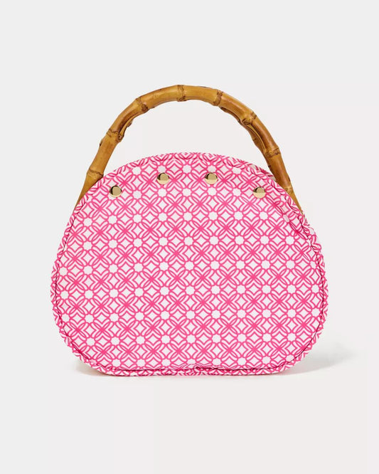 Lilly Pulitzer - Breakers Bamboo Bermuda Bag - Passion Fruit Pink X Resort White