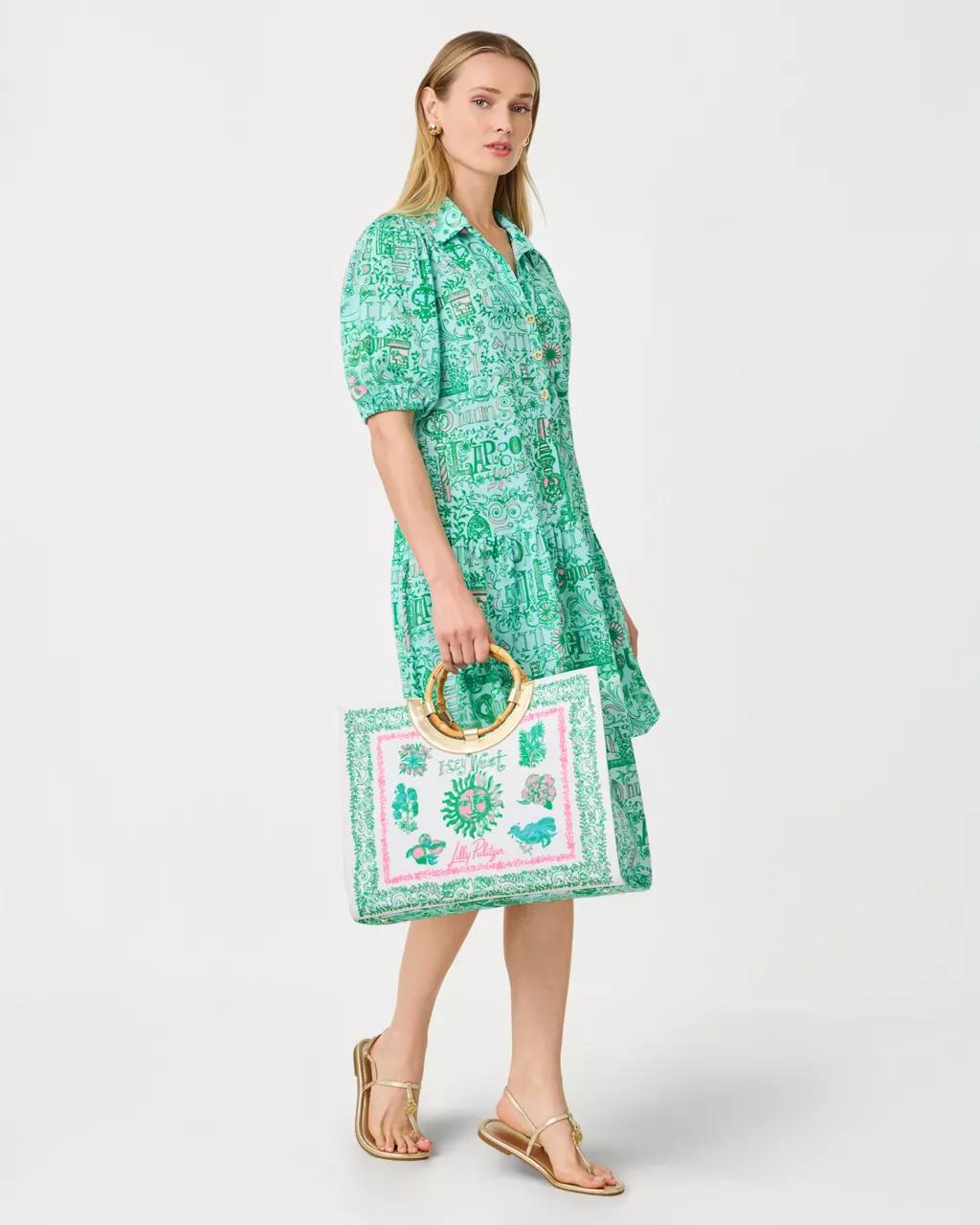 Lilly Pulitzer - Oasis Canvas Tote - Resort White
