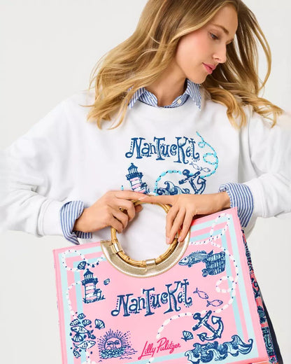 Lilly Pulitzer - Oasis Canvas Tote - Conch Shell Pink