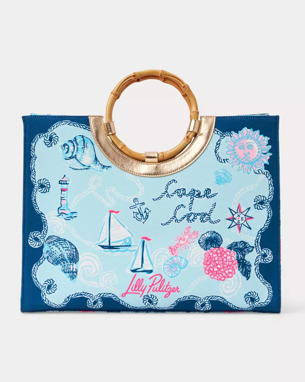 Lilly Pulitzer - Oasis Canvas Tote - Day Dream Blue