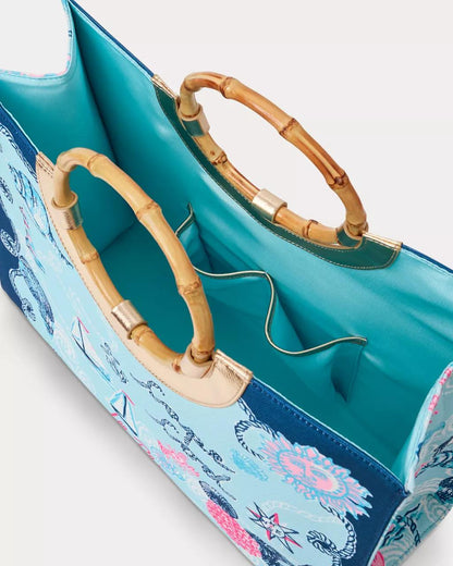 Lilly Pulitzer - Oasis Canvas Tote - Day Dream Blue