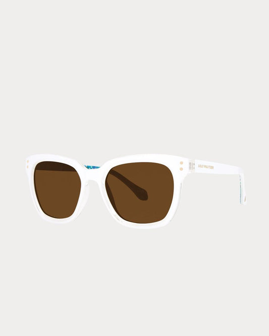 Lilly Pulitzer - Sunset Cove Sunglasses - Resort White