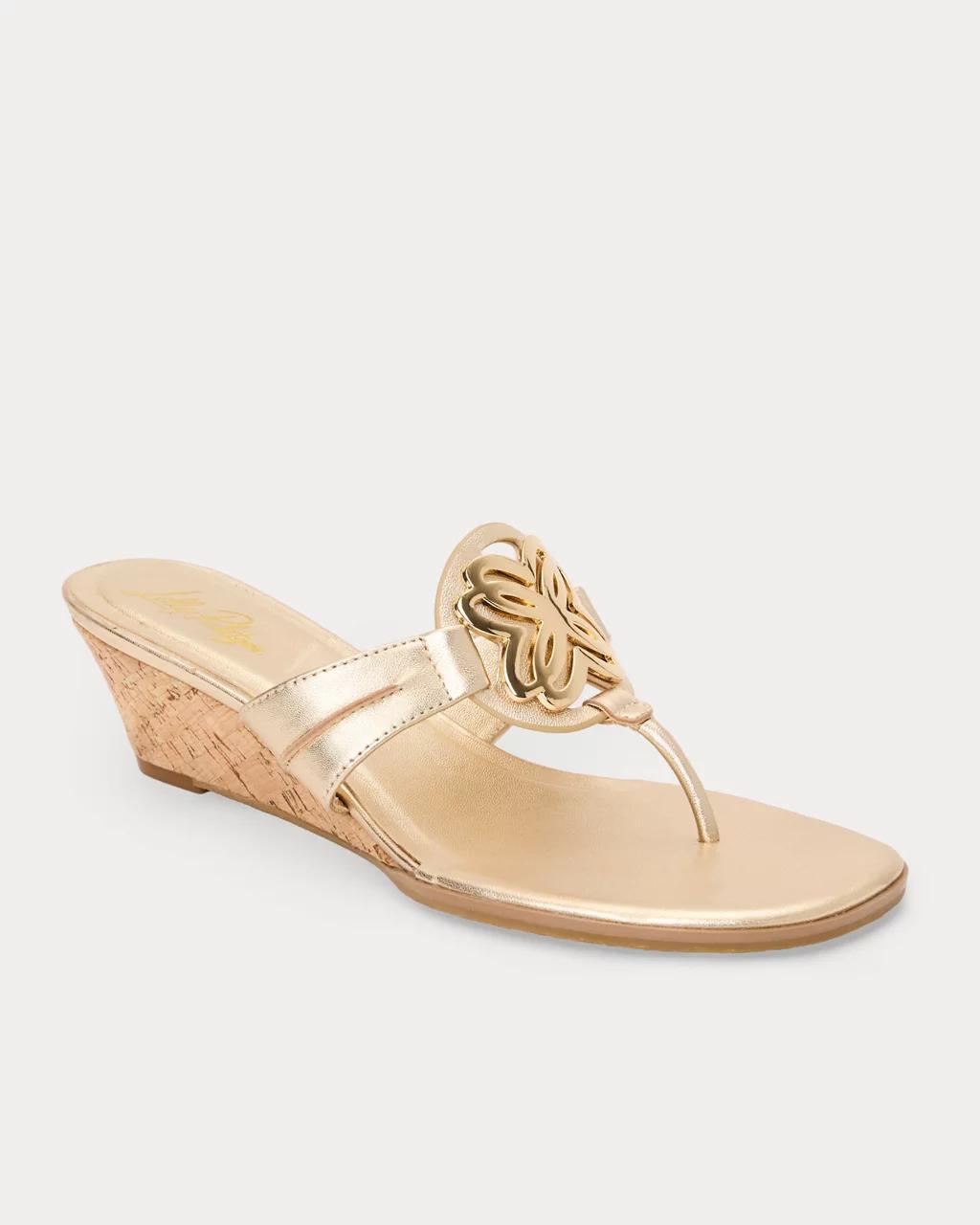 Lilly Pulitzer - The Lilly Wedge - Gold Metallic