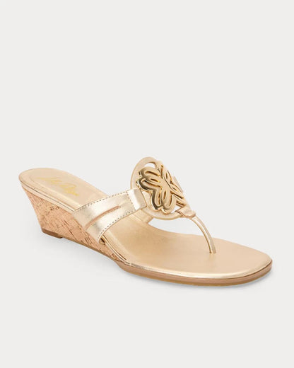 Lilly Pulitzer - The Lilly Wedge - Gold Metallic