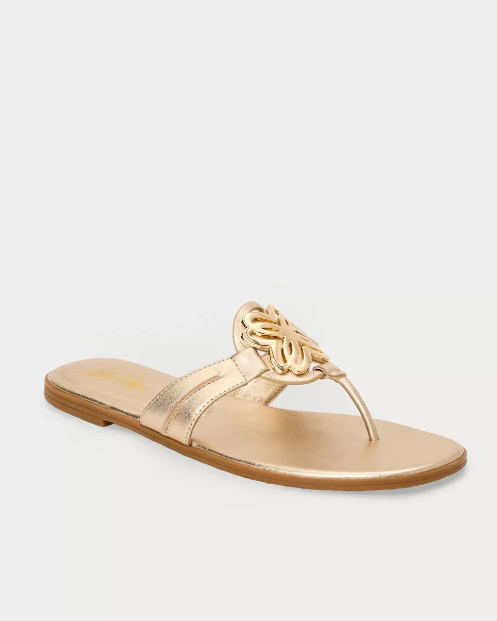 Lilly Pulitzer - The Lilly Sandal - Gold Metallic