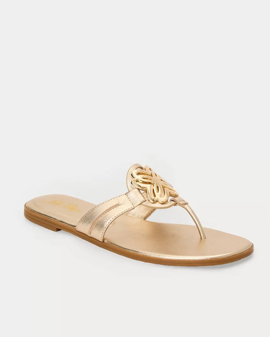 Lilly Pulitzer - The Lilly Sandal - Gold Metallic