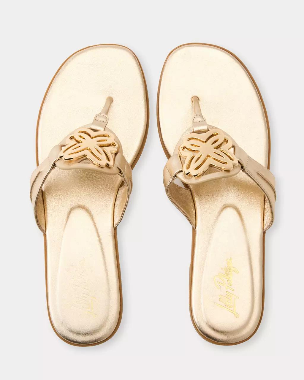 Lilly Pulitzer - The Lilly Sandal - Gold Metallic