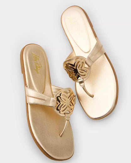 Lilly Pulitzer - The Lilly Sandal - Gold Metallic