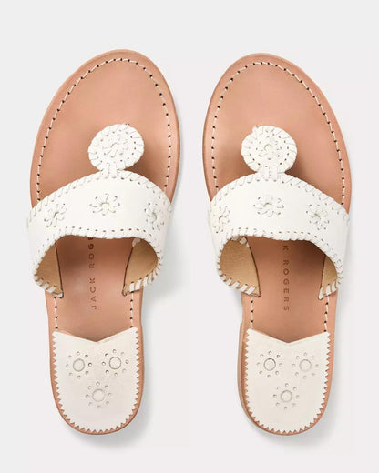 Lilly Pulitzer - Jack Rogers Jacks Leather Flat Sandal - White