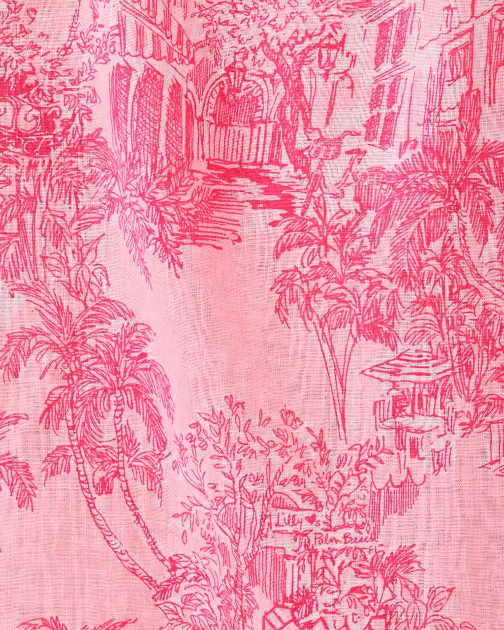 Lilly Pulitzer - Men's Stuff Addison Button Down Linen Shirt - Conch Shell Pink