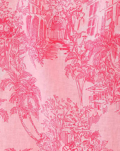 Lilly Pulitzer - Men's Stuff Addison Button Down Linen Shirt - Conch Shell Pink