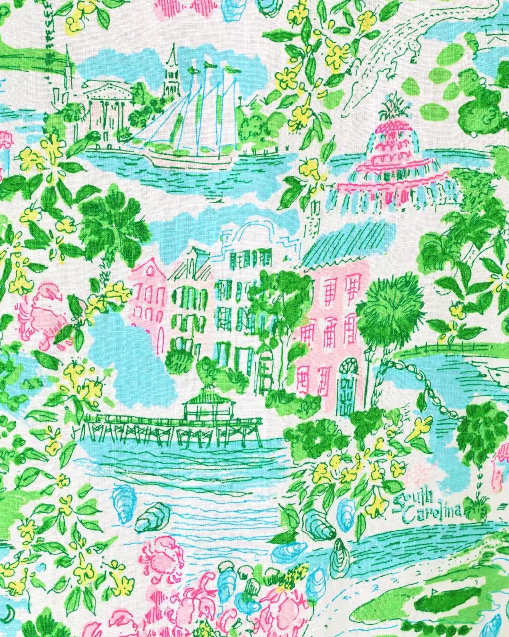 Lilly Pulitzer - Men's Stuff Addison Button Down Linen Shirt - Multi
