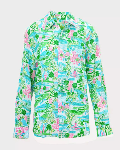 Lilly Pulitzer - Men's Stuff Addison Button Down Linen Shirt - Multi