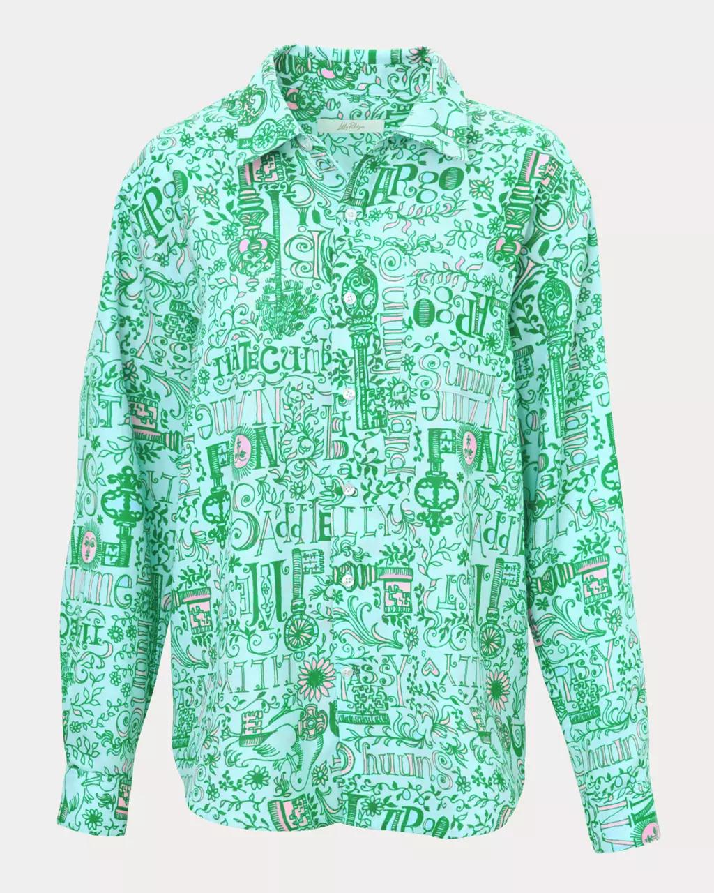 Lilly Pulitzer - Men's Stuff Addison Button Down Linen Shirt - Bunny Blue