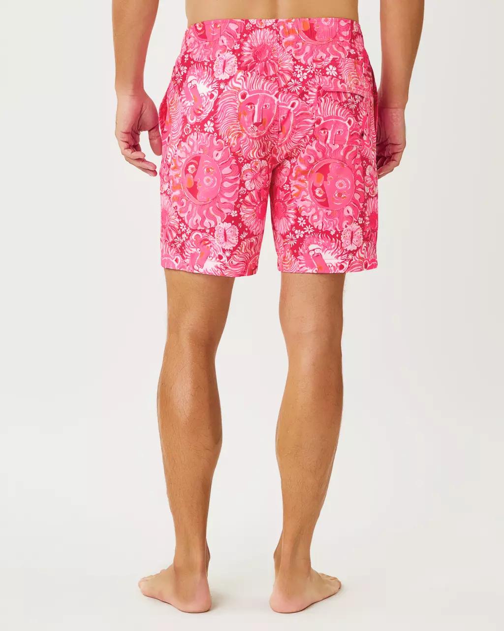 Lilly Pulitzer - Men's Stuff 6" Del Lago Swim Trunk - Paradise Punch